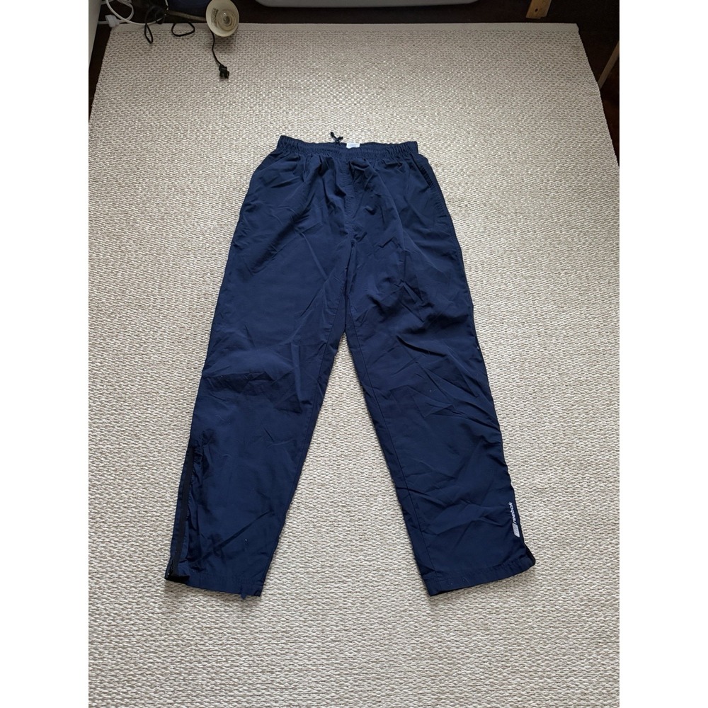 Men's Vintage Reebok Navy Track Pants. Large